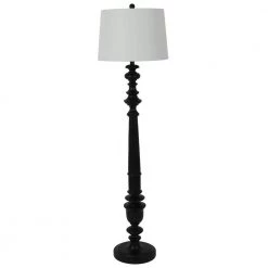 Benjamin 59.5 in. Black Floor Lamp with Shade by Decor Therapy