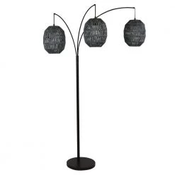 Laurette 75 in. Black 3-Light Floor Lamp by Decor Therapy