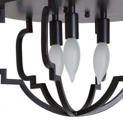 Paxton 11.75 in. 3-Light Black Semi-Flush Mount Light by Decor Therapy -Decor Therapy Shop black decor therapy flush mount lights ch1858 c3 1000