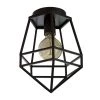 Doyle Geometric 8 in. 1-Light Black Flush Mount by Decor Therapy -Decor Therapy Shop black decor therapy flush mount lights ch1887 64 1000