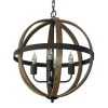 Mason 4-Light Black Pendant by Decor Therapy -Decor Therapy Shop black metal and wood decor therapy chandeliers ch1857 64 1000