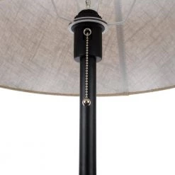 62 in. Limpscomb Black and Wood Tone Metal Floor Lamp with Bookshelf by Decor Therapy -Decor Therapy Shop black wood tone decor therapy floor lamps pl4550 4f 1000