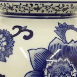 Ceramic Chic 21 in. Blue and White Table Lamp with Cotton Shade by Decor Therapy -Decor Therapy Shop blue and white decor therapy table lamps tl14119 1f 1000