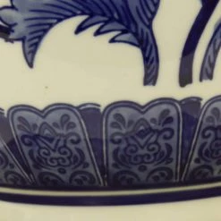 Ceramic Chic 21 in. Blue and White Table Lamp with Cotton Shade by Decor Therapy -Decor Therapy Shop blue and white decor therapy table lamps tl14119 44 1000