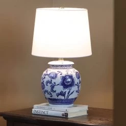 Decor Therapy Shop -Decor Therapy Shop blue and white decor therapy table lamps tl14119 c3 1000
