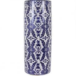 Patina Vie 27.5 in. Blue and White Ceramic Table Lamp with White Shade by Decor Therapy -Decor Therapy Shop blue and white decor therapy table lamps tl22329 44 1000