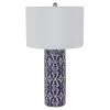 Patina Vie 27.5 in. Blue and White Ceramic Table Lamp with White Shade by Decor Therapy
