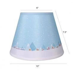 Winter Collection Limited Edition Round Empire Shape 10 in. x 7.5 in. x 6 in. Snowy Village Lamp Shade (2-Pack) by CARRO -Decor Therapy Shop blue carro lamp shades ph e061008 2g1 c3 1000
