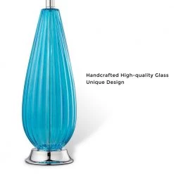 Magnolia 28 in. Blue Indoor Table Lamp, Set of 2 by CARRO -Decor Therapy Shop blue carro table lamps t g28072a1 4f 1000