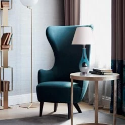 Tulip 28 in. Blue Chrome Ombre Indoor Table Lamp with Shade by CARRO 16 Tulip 28 in. Blue Chrome Ombre Indoor Table Lamp with Shade by CARRO -Decor Therapy Shop blue chrome ombre carro table lamps t g28011a1 31 1000