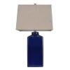 26.5 in. Blue Table Lamp with Linen Shade by Decor Therapy -Decor Therapy Shop blue finish decor therapy table lamps tl7895 64 1000