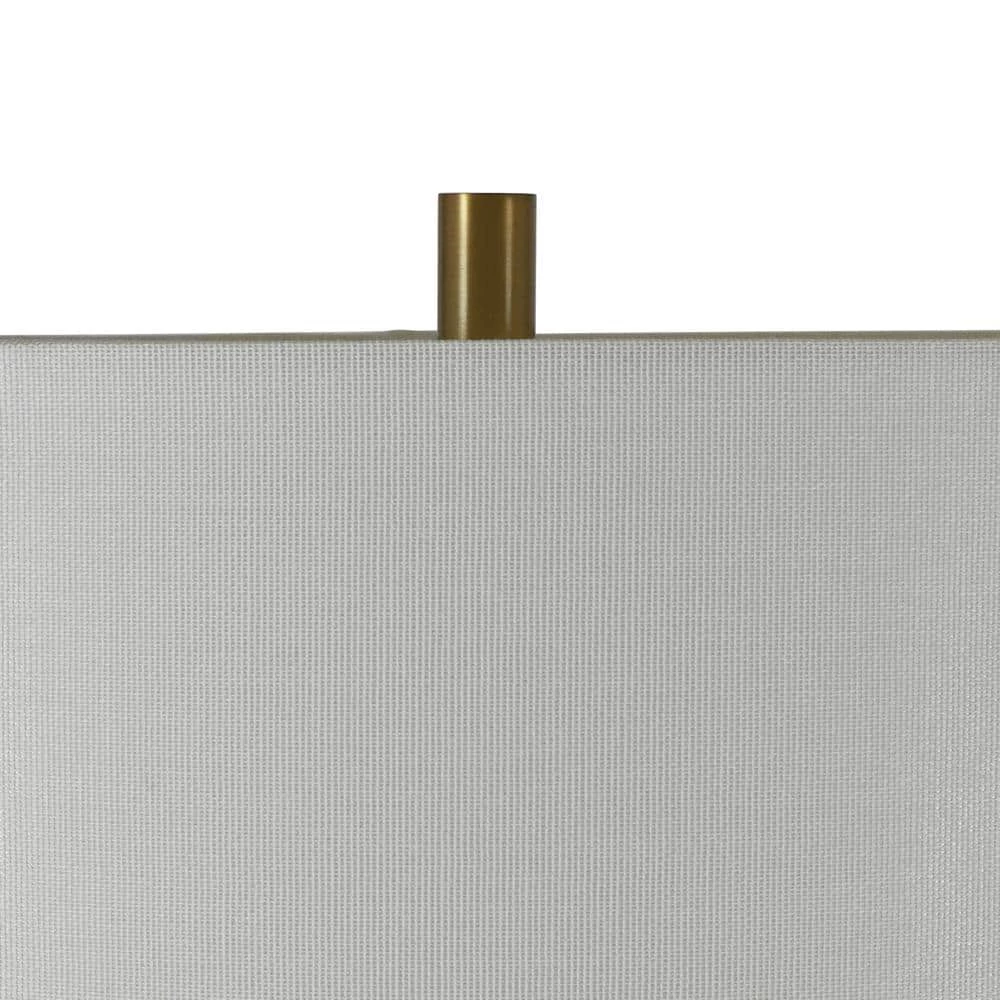 61.25 in. Ava Oval Font Steel Brass Floor Lamp with Shade by Decor Therapy 8 61.25 in. Ava Oval Font Steel Brass Floor Lamp with Shade by Decor Therapy - Image 6