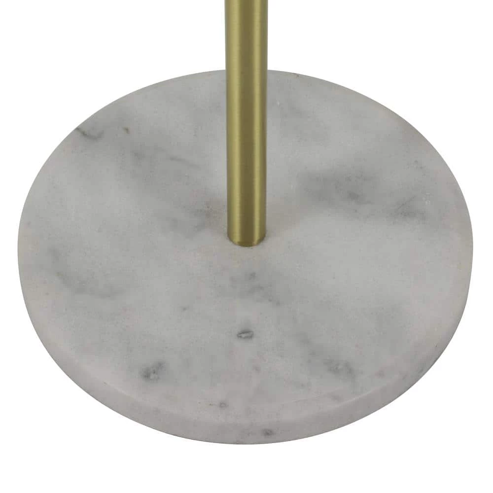 61.25 in. Ava Oval Font Steel Brass Floor Lamp with Shade by Decor Therapy 7 61.25 in. Ava Oval Font Steel Brass Floor Lamp with Shade by Decor Therapy - Image 5