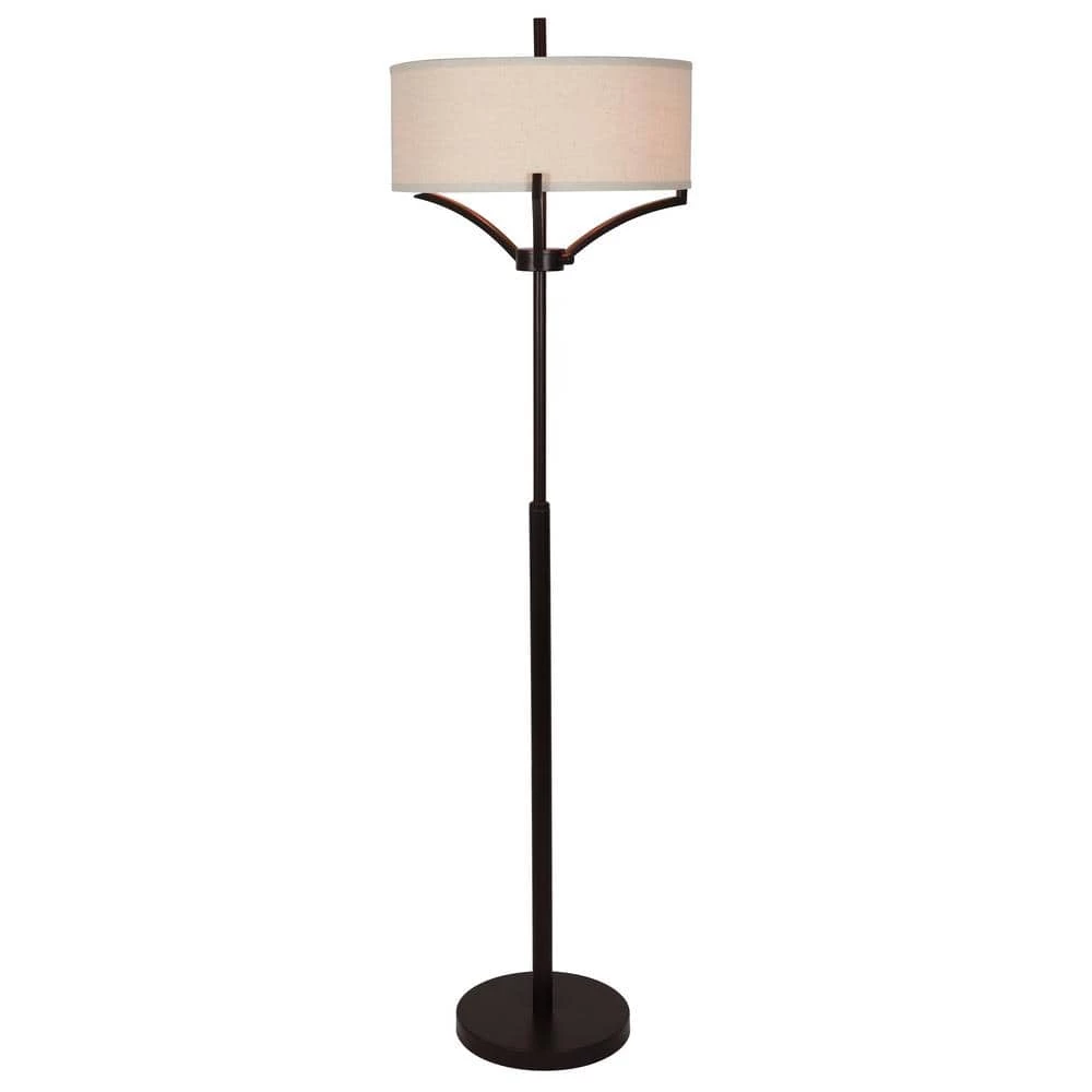 Ledger 62 in. Bronze 4-Arm Floor Lamp with Shade by Decor Therapy 8 Ledger 62 in. Bronze 4-Arm Floor Lamp with Shade by Decor Therapy - Image 6