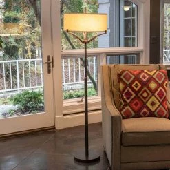 Ledger 62 in. Bronze 4-Arm Floor Lamp with Shade by Decor Therapy 15 Ledger 62 in. Bronze 4-Arm Floor Lamp with Shade by Decor Therapy -Decor Therapy Shop bronze decor therapy floor lamps pl4334 4f 1000