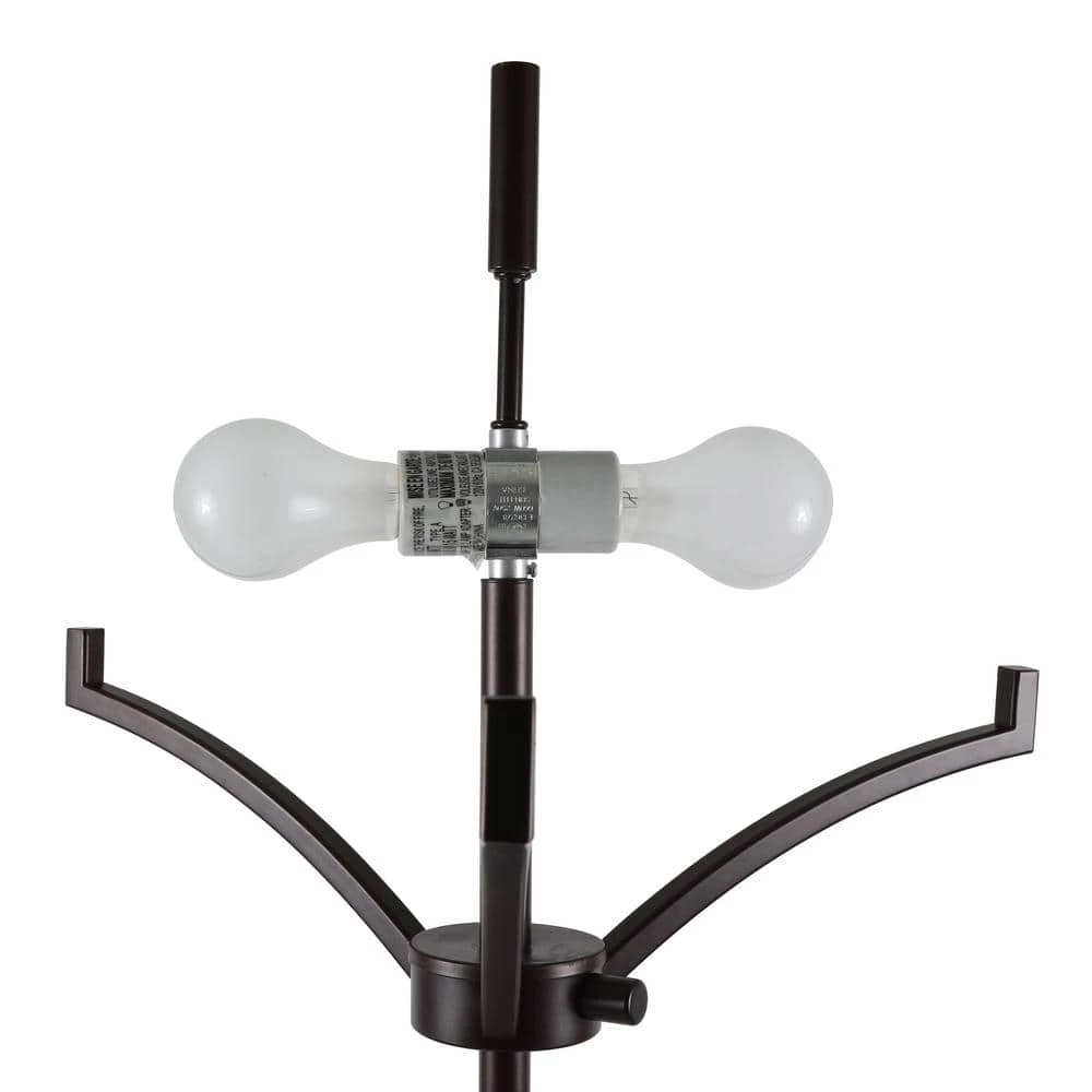 Ledger 62 in. Bronze 4-Arm Floor Lamp with Shade by Decor Therapy 11 Ledger 62 in. Bronze 4-Arm Floor Lamp with Shade by Decor Therapy - Image 9