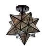 Star Shape 14 in. 1-Light Antique Bronze Semi Flush Pendant by Decor Therapy 1 Star Shape 14 in. 1-Light Antique Bronze Semi Flush Pendant by Decor Therapy -Decor Therapy Shop bronze decor therapy flush mount lights ch1876 64 1000