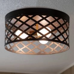 Anderson 3-Light Bronze Flush Mount Light by Decor Therapy -Decor Therapy Shop bronze decor therapy flush mount lights ch2031 4f 1000