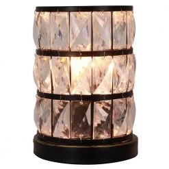 Hayes 9 in. Bronze Faceted Touch Control Uplight by Decor Therapy -Decor Therapy Shop bronze decor therapy table lamps tl19143 4f 1000