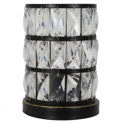 Hayes 9 in. Bronze Faceted Touch Control Uplight by Decor Therapy