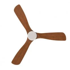 Eton 52 in. Dimmable LED Indoor/Outdoor Nickel Smart Ceiling Fan with Light and Remote, Works with Alexa/Google Home by CARRO -Decor Therapy Shop brushed nickel carro ceiling fans with lights hs523e4 l12 sm2 1 1f 1000