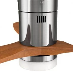 Striver 52 in. Dimmable LED Indoor/Outdoor Nickel Smart Ceiling Fan with Light and Remote, Works with Alexa/Google Home by CARRO -Decor Therapy Shop brushed nickel carro ceiling fans with lights hs523p3 l12 sm2 1 fm 4f 1000