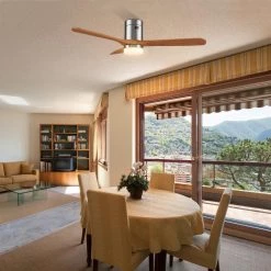 Striver 52 in. Dimmable LED Indoor/Outdoor Nickel Smart Ceiling Fan with Light and Remote, Works with Alexa/Google Home by CARRO -Decor Therapy Shop brushed nickel carro ceiling fans with lights hs523p3 l12 sm2 1 fm 76 1000