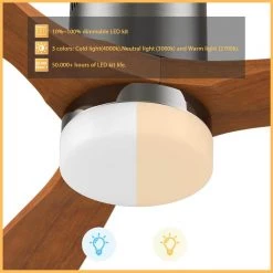 Striver 52 in. Dimmable LED Indoor/Outdoor Nickel Smart Ceiling Fan with Light and Remote, Works with Alexa/Google Home by CARRO -Decor Therapy Shop brushed nickel carro ceiling fans with lights hs523p3 l12 sm2 1 fm c3 1000