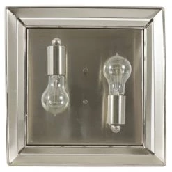 Lane 12 in. 2 -Light Brushed Nickel Flush Mount Light by Decor Therapy -Decor Therapy Shop brushed nickel decor therapy flush mount lights ch1979 44 1000