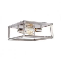 Lane 12 in. 2 -Light Brushed Nickel Flush Mount Light by Decor Therapy -Decor Therapy Shop brushed nickel decor therapy flush mount lights ch1979 c3 1000