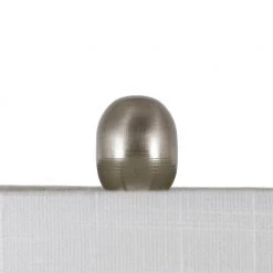 Tina 63 in. Brushed Steel Indoor Floor Lamp with Swing Arm and Ball Accent with White Shade by Decor Therapy -Decor Therapy Shop brushed steel decor therapy floor lamps pl4377 44 1000