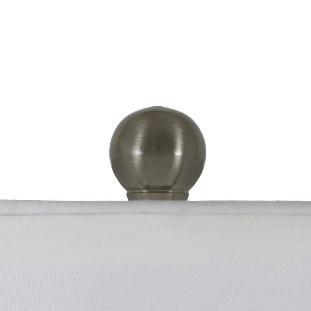 Twin 61.5 in. Brushed Steel Indoor Pull Floor Lamp with White Shade by Decor Therapy 8 Twin 61.5 in. Brushed Steel Indoor Pull Floor Lamp with White Shade by Decor Therapy - Image 6