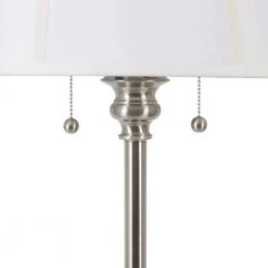 Twin 61.5 in. Brushed Steel Indoor Pull Floor Lamp with White Shade by Decor Therapy 18 Twin 61.5 in. Brushed Steel Indoor Pull Floor Lamp with White Shade by Decor Therapy -Decor Therapy Shop brushed steel decor therapy floor lamps pl4380 44 1000