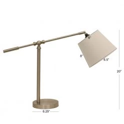 Connor 20 in. Brushed Steel Table Lamp with Linen Shade by Decor Therapy 13 Connor 20 in. Brushed Steel Table Lamp with Linen Shade by Decor Therapy -Decor Therapy Shop brushed steel decor therapy table lamps tl10813 fa 1000