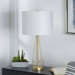 Tinsley 26 in. Brushed Steel Metal Wire Table Lamp by Decor Therapy -Decor Therapy Shop brushed steel decor therapy table lamps tl23956 31 1000