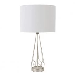 Tinsley 26 in. Brushed Steel Metal Wire Table Lamp by Decor Therapy