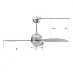 Corvin 48 in. Dimmable LED Indoor Chrome Smart Ceiling Fan with Crystal Light and Remote, Works with Alexa/Google Home by CARRO 16 Corvin 48 in. Dimmable LED Indoor Chrome Smart Ceiling Fan with Crystal Light and Remote, Works with Alexa/Google Home by CARRO -Decor Therapy Shop chrome carro ceiling fans with lights hs483q3 l12 sc 1 40 1000