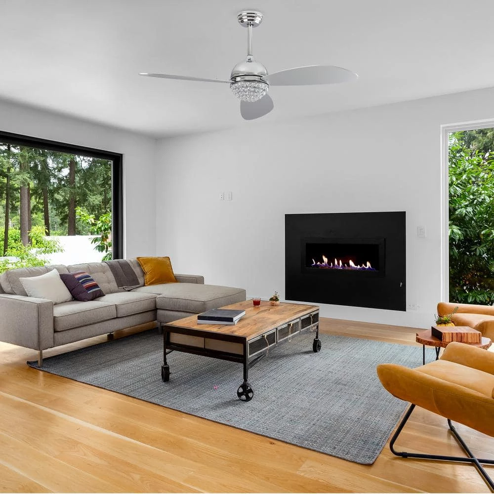 Corvin 48 in. Dimmable LED Indoor Chrome Smart Ceiling Fan with Crystal Light and Remote, Works with Alexa/Google Home by CARRO 11 Corvin 48 in. Dimmable LED Indoor Chrome Smart Ceiling Fan with Crystal Light and Remote, Works with Alexa/Google Home by CARRO - Image 9