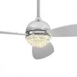 Corvin 48 in. Dimmable LED Indoor Chrome Smart Ceiling Fan with Crystal Light and Remote, Works with Alexa/Google Home by CARRO 20 Corvin 48 in. Dimmable LED Indoor Chrome Smart Ceiling Fan with Crystal Light and Remote, Works with Alexa/Google Home by CARRO -Decor Therapy Shop chrome carro ceiling fans with lights hs483q3 l12 sc 1 4f 1000