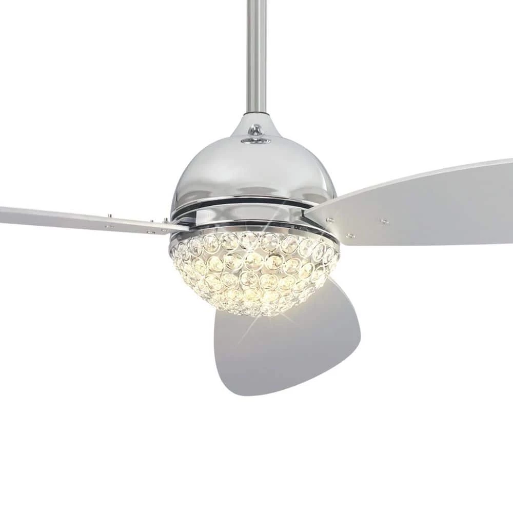 Corvin 48 in. Dimmable LED Indoor Chrome Smart Ceiling Fan with Crystal Light and Remote, Works with Alexa/Google Home by CARRO 9 Corvin 48 in. Dimmable LED Indoor Chrome Smart Ceiling Fan with Crystal Light and Remote, Works with Alexa/Google Home by CARRO - Image 7