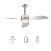 Corvin 48 in. Dimmable LED Indoor Chrome Smart Ceiling Fan with Crystal Light and Remote, Works with Alexa/Google Home by CARRO -Decor Therapy Shop chrome carro ceiling fans with lights hs483q3 l12 sc 1 64 1000