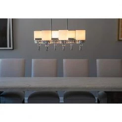 Cora 6-Light Chrome, Crystal and Glass Trestle Chandelier by Decor Therapy -Decor Therapy Shop chrome decor therapy chandeliers ch1924 c3 1000