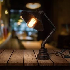 Lumina 15 in. Copper Industrial Iron Water Pipe Table Lamp by CARRO -Decor Therapy Shop copper carro table lamps t m15011a1 31 1000