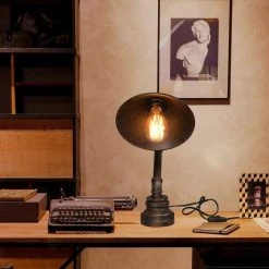 Lumina 15 in. Copper Industrial Iron Water Pipe Table Lamp by CARRO -Decor Therapy Shop copper carro table lamps t m15011a1 44 1000