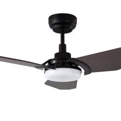 Trailblazer 56 in.Indoor/Outdoor Dark Brown Smart Ceiling Fan, Dimmable LED Light and Remote, Works w/ Alexa/Google Home by CARRO -Decor Therapy Shop dark brown carro ceiling fans with lights s563b l12 b5 1 c3 1000