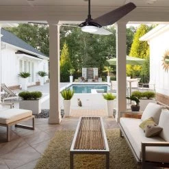 Trailblazer 56 in.Indoor/Outdoor Dark Brown Smart Ceiling Fan, Dimmable LED Light and Remote, Works w/ Alexa/Google Home by CARRO -Decor Therapy Shop dark brown carro ceiling fans with lights s563b l12 b5 1 fa 1000