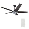 Explorer 56 in. Indoor/Outdoor Dark Brown Smart Ceiling Fan, Dimmable LED Light and Remote, Works with Alexa/Google Home by CARRO -Decor Therapy Shop dark brown carro ceiling fans with lights s565s l13 b5 1 64 1000