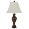 Truman 25 in. Dark Brown Resin Table Lamp by Decor Therapy