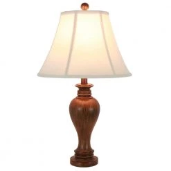 Truman 25 in. Dark Brown Resin Table Lamp by Decor Therapy -Decor Therapy Shop dark brown decor therapy table lamps tl22347 c3 1000
