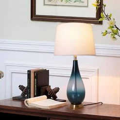 Decor Therapy Shop -Decor Therapy Shop dark green ombre carro table lamps t g28062a1 e1 1000